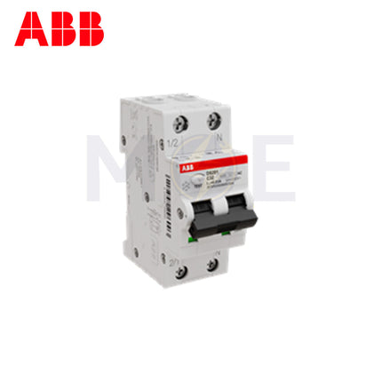 ABB RCBO DS201 C32 AC30 1P+N 30mA 32A | ABE-2CSR255040R1324 | دجنتور ديفرنسيال حماية مزدوجة - قاطع دفرنسيال مع حماية من الحمل الزائد