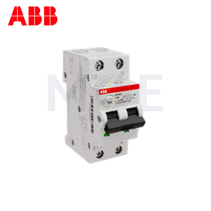 ABB RCBO DS201 C40 AC30 1P+N 30mA 40A | ABE-2CSR255040R1404 | دجنتور ديفرنسيال حماية مزدوجة - قاطع دفرنسيال مع حماية من الحمل الزائد