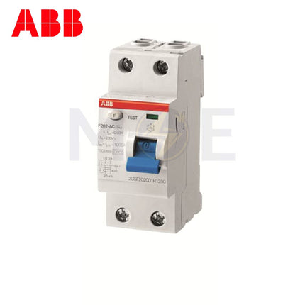 ABB RCCB F202AC-16/0.01 2P 10mA 16A | ABE-2CSF202005R0160 | دجنتور ديفرنسيال - قاطع دفرنسيال