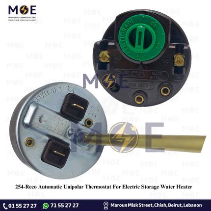 Reco Automatic Unipolar Thermostat For Electric Storage Water Heater | اوتوماتيك قازان