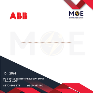 ABB PS 1/60/16 Busbar for S200 1PH 60Pin 16mm2 | ABZ-2CDL210001R1660 | بارفاز