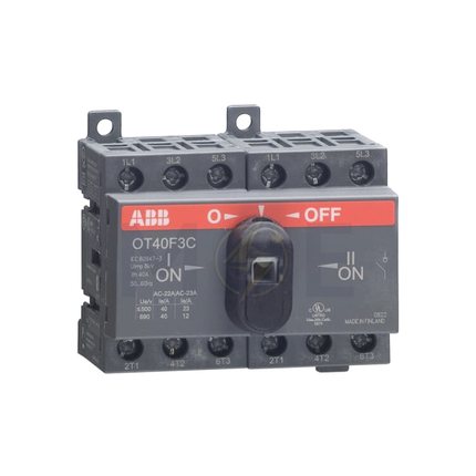 ABB OT40F3C Change Over Switch 3P (23-40A) 400V Din-Mount | ABF-1SCA104913R1001 | هاوس يدوي على سكة