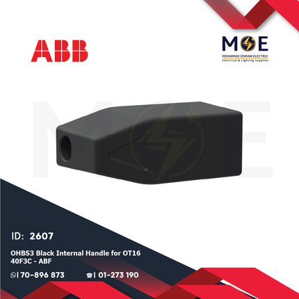 ABB OHBS3 Black Internal Handle For OT16-40F3C | ABF-1SCA108320R1001 | مسكة هاوس يدوي على سكة
