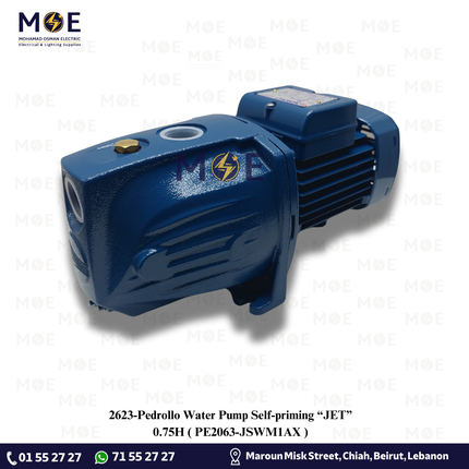 Pedrollo Water Pump Self-priming " JET " 0.75H | PE2063-JSWM/1AX | موتور مياه/شفاط مياه