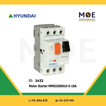 Hyundai Motor Starter MMS32K0010 6-10A | MMS32K0010 | دجنتور حراري - قاطع حماية حرارية