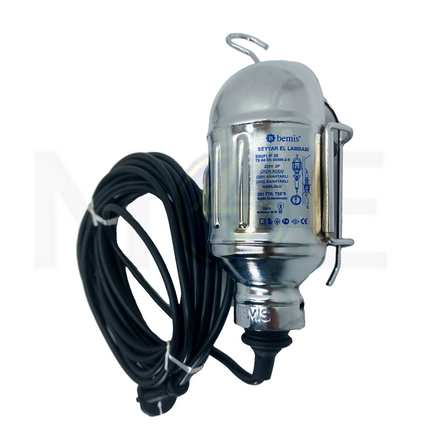 Bemis IP20 Portable Hand Lamp with Switch and Cord 7.5mt E27 | BA1-1001-1031