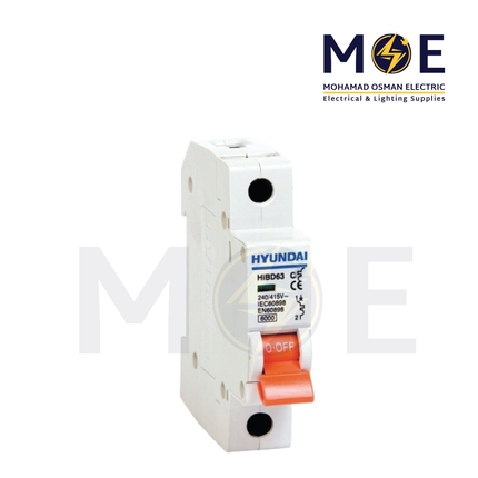 Hyundai MCB HiBD63-E 3KA 1P 32A | دجنتور كهرباء مفرد - قاطع كهربائي