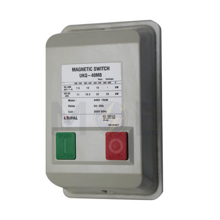 Kripal Switch Contactor UKQ-32MB 24/36A 3P 380V AC | ZJ-UKQ-32MB-24/36A | كونتكتور بعلبة مع ترميك