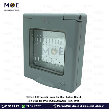 Elettrocanali Cover for Distribution Board IP55 Used for 6900 | EC-69057 | غطاء مطري للتابلو