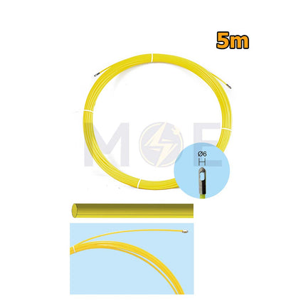 OPT POM Plastic Fish Tape Wire Guide Yellow 5m  L0405