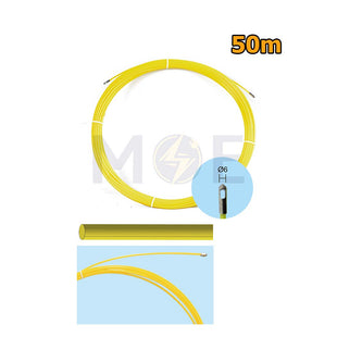 OPT POM Plastic Fish Tape Wire Guide Yellow 50m L0450