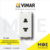 Vimar Plana Euro American Standard Socket outlet White 2P 16A 4.8mm | 14233 | بريز امريكي اوروبي ابیض