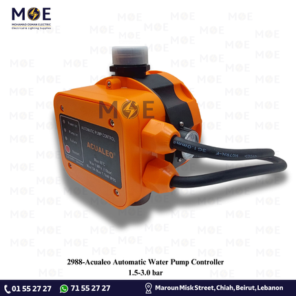 Acualeo Automatic Water Pump Controller 1.5-3.0 bar | DSK-8.3 | جهاز تحكم تلقائي في ضغط مضخة المياه/ اوتوماتيك طرمبة ضغط