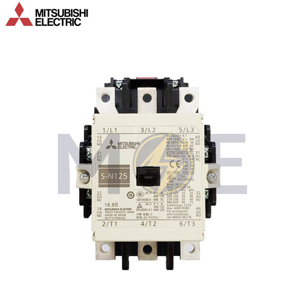 Mitsubishi SN125 AC-3P 2NO+2NC 125A (37kW) 220V | S-N125-125A | كونتكتور