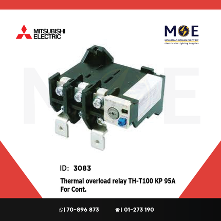 Mitsubishi Thermal Overload Relay TH-T100 KP 95A For Cont. ST100 85-105A | ترميك للكونتكتور