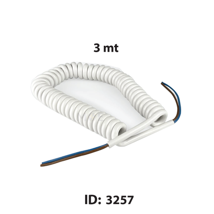 OLAN Spiral Cable WHITE 3mt 2x0.75mm | 90001 | سبيرال كابل رصور ابيض