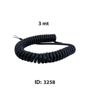 OLAN Spiral Cable BLACK 3mt 2x0.75mm | 90002 | سبيرال كابل رصور اسود