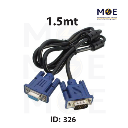 hoy GZ VGA Cable / Monitor Cable | VGA Male to VGA Female | 1.5mt | وصلة