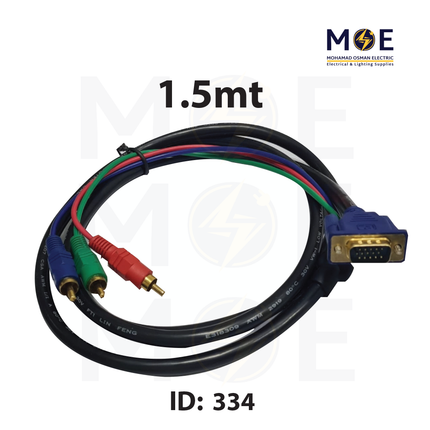 VGA Cable / Monitor Cable | VGA to RCA Male | / Adapter 1.5mt | وصلة تحويلة