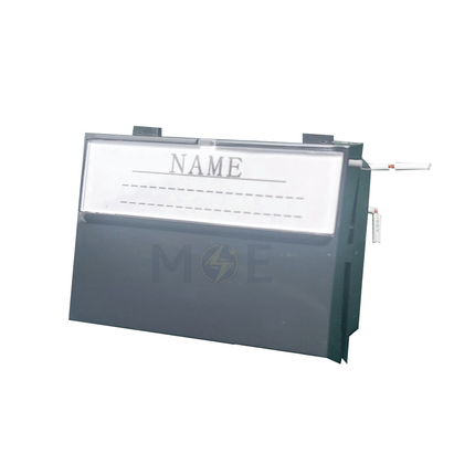 G-TECH Door Bell Switch/ Push Button with light + Name tag gray 10A 3Module | IS018.GR | كباس جرس باسم مع لمبة