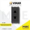 Vimar Arke Euro American Standard Socket SICURY outlet 4.8mm gray 2P 16A | 19234 | بريز امريكي اوروبي امان رمادي