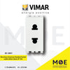 Vimar Neve Euro American Standard Socket outlet White 4.8mm 2P 16A | 9233 | بريز امريكي اوروبي ابيض