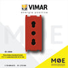 Vimar Plana Italian Standard Socket P17/ 11 outlet Red 250V 2P+E 16A | 14203.R | بريز امان احمر