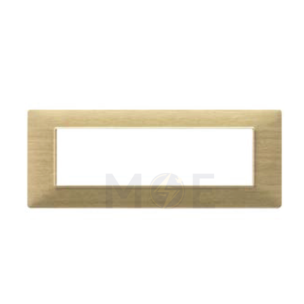 Vimar Plana Cover Plate technopolymer Ash 7module | 14657.31 | بلاك بلاستيك خشبي