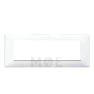 Vimar Plana Cover Plate technopolymer Square White 7module | 14687.01 | بلاك بلاستيك ابيض