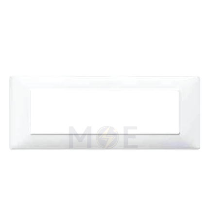 Vimar Plana Cover Plate technopolymer Square White 7module | 14687.01 | بلاك بلاستيك ابيض