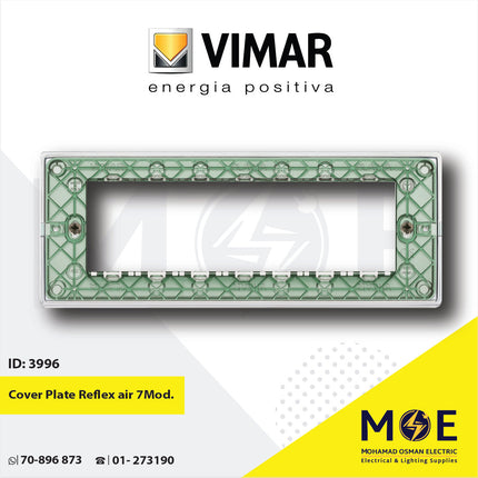 Vimar Plana Cover Plate Reflex air / Transparent 7module | 14657.42 | بلاك رفلكس شفاف