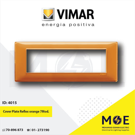 Vimar Plana Cover Plate Reflex orange 7module | 14657.48 | بلاك رفلكس اورانج