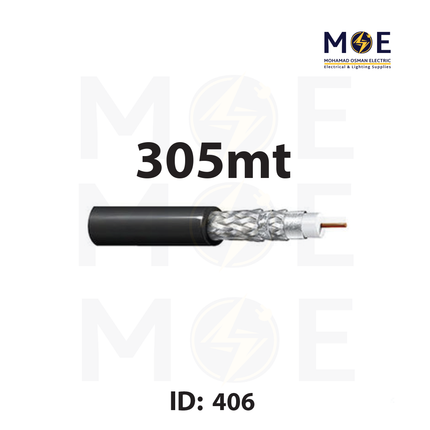 BELDEN coaxial cable II-shielded black RG6 75 OHM 305mt | 9116-0101000 | كابل كوكسيال