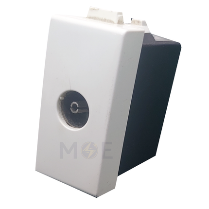 STIEL SERIE ALPHA Coaxial TV socket 9.5mm white | ST 077122 | بريز تلفزيون