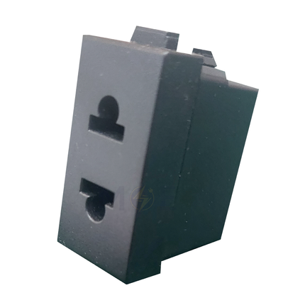STIEL SERIE ALPHA Euro American Socket/ Prise 2P black 16A | ST 077025N | بريز امريكي اوروبي