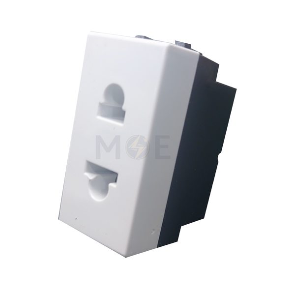 STIEL SERIE ALPHA Euro American Socket/ Prise 2P White 16A | ST 077025 | بريز امريكي اوروبي