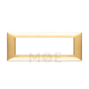 Vimar Plana Cover Plate technopolymer Matt Gold 7module | E14657.04L07 | بلاك بلاستيك ذهبي ناشف