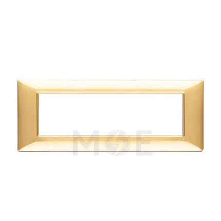 Vimar Plana Cover Plate technopolymer Matt Gold 7module | E14657.04L07 | بلاك بلاستيك ذهبي ناشف