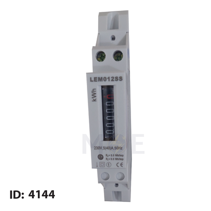 Orient Single Phase Energy Meter KwH 230V AC 50Hz 40A 1module | KwH 1P 1M LEM012SS | عداد كيلو وات سكة دولاب واحد فاز