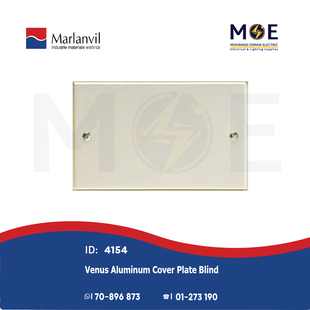 Marlanvil Venus Aluminum Cover Plate Blind 3module | 1370.O | بلاك المنيوم مسكر