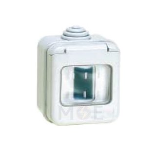 Marlanvil IP44 Surface Mounting Box Enclosure Gray 3module | 1503.G | بوات ظاهر مطري رمادي