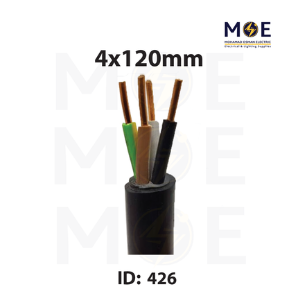 Liban Cables Power Cable Multi Core 600/1000V Black | NYY 4x120mm | كابل قوة اسود