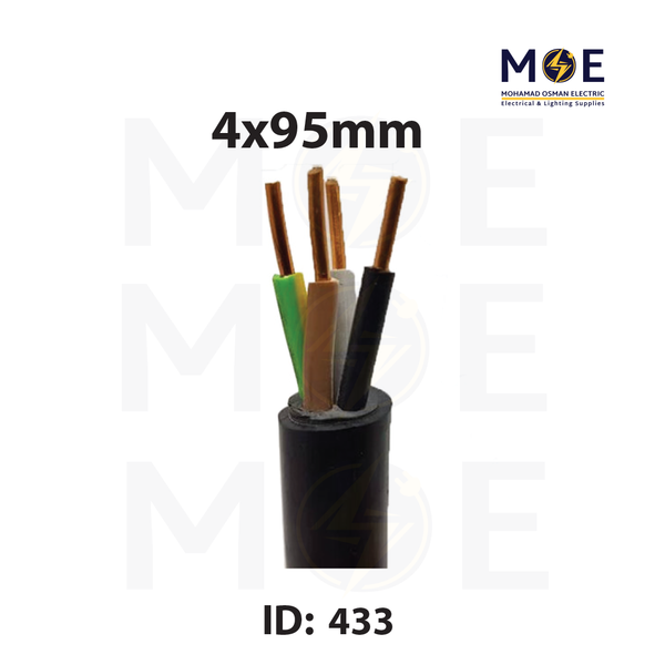 Liban Cables Power Cable Multi Core 600/1000V Black | NYY 4x95mm | كابل قوة اسود