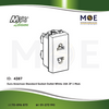 Meta Euro American Standard Socket Outlet White 16A 2P 1module | 43B033 | بريز امريكي اوروبي