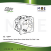 Meta German Standard Socket Sicury Outlet White 2P+E 16A 2Module | 43B090TS | بريز شوكو امان ابيض