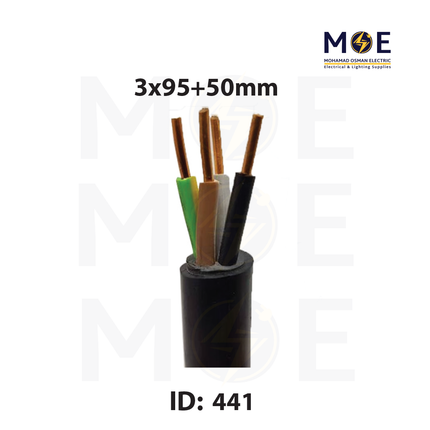 Liban Cables Power Cable Multi Core 600/1000V Black+N | NYY 3x95+50mm | كابل قوة اسود مع نتر