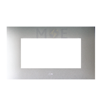 Meta Cover Plate Siver Matt 4module | 43BP04AO | بلاك بلاستيك فضي مات