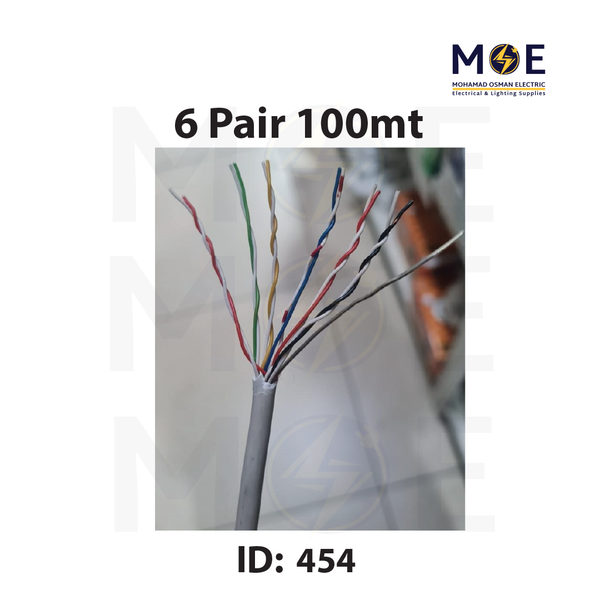 Liban Cables Indoor Telephone Cable 6 Pair 100mt | LIBTEL 6x2x0.5mm | كابل تلفون مبروم