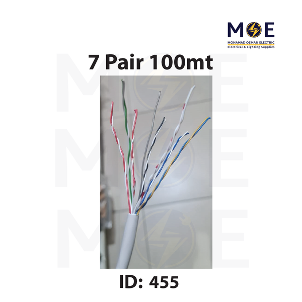 Liban Cables Indoor Telephone Cable 7 Pair 100mt | LIBTEL 7x2x0.5mm | كابل تلفون مبروم