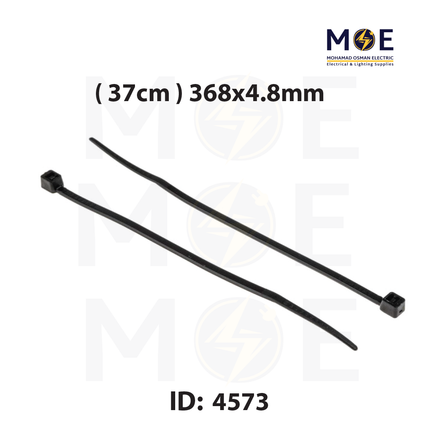 KSS Cable Tie Black ( 37cm ) 368x4.8mm | CV-368B | رباط بلاستيك اسود